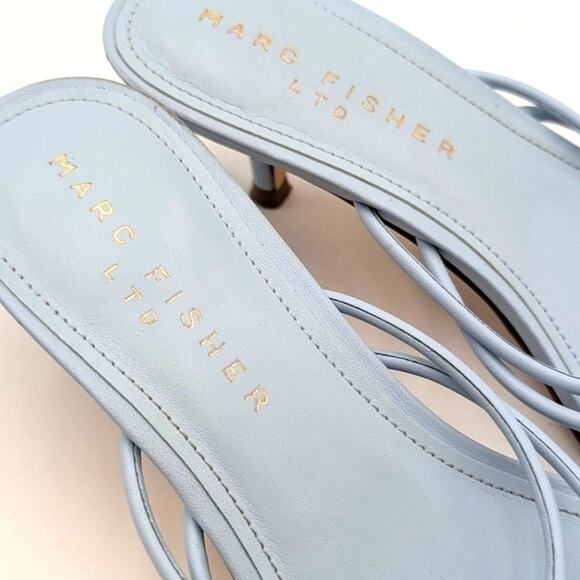 Marc Fisher Banna Strappy Sandals Women's Light Blue Leather Size US7.5M EU38 - Picture 12 of 12
